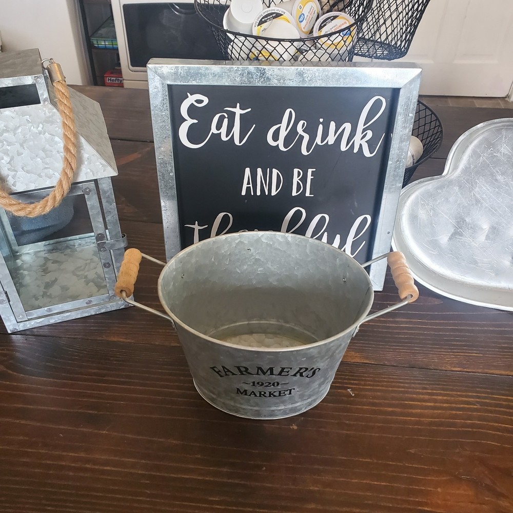 *Galvanized Home Decor Bundle *4pc*